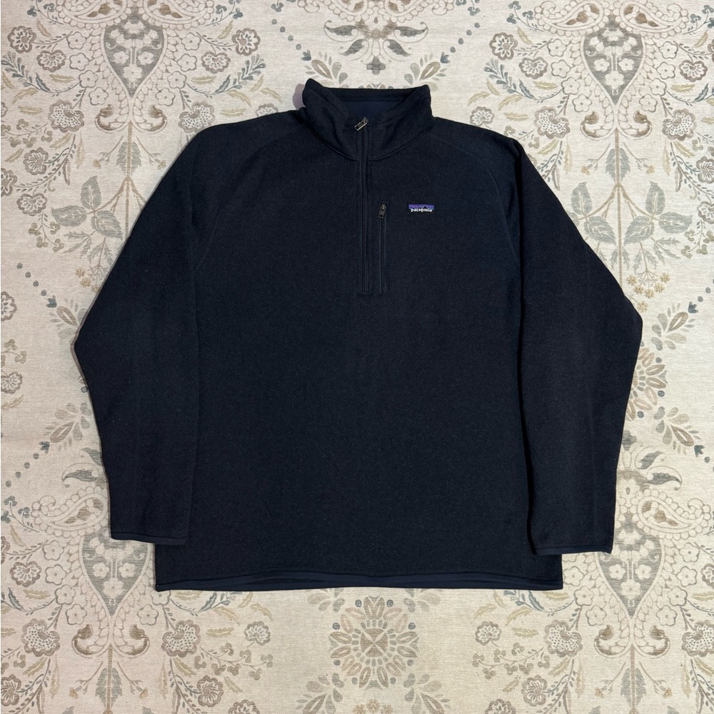 Patagonia Quarter-Zip Fleece Pullover Navy Blue